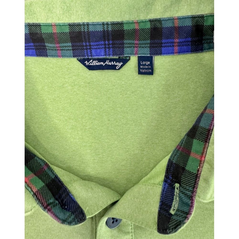 William Murray Polo Shirt Mens LG Green Casual Golf Short Sleeve Performance - Picture 4 of 4